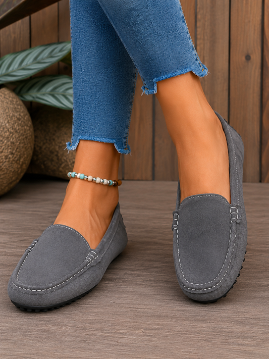 Sienna : mocassin Femme - Daim Gris