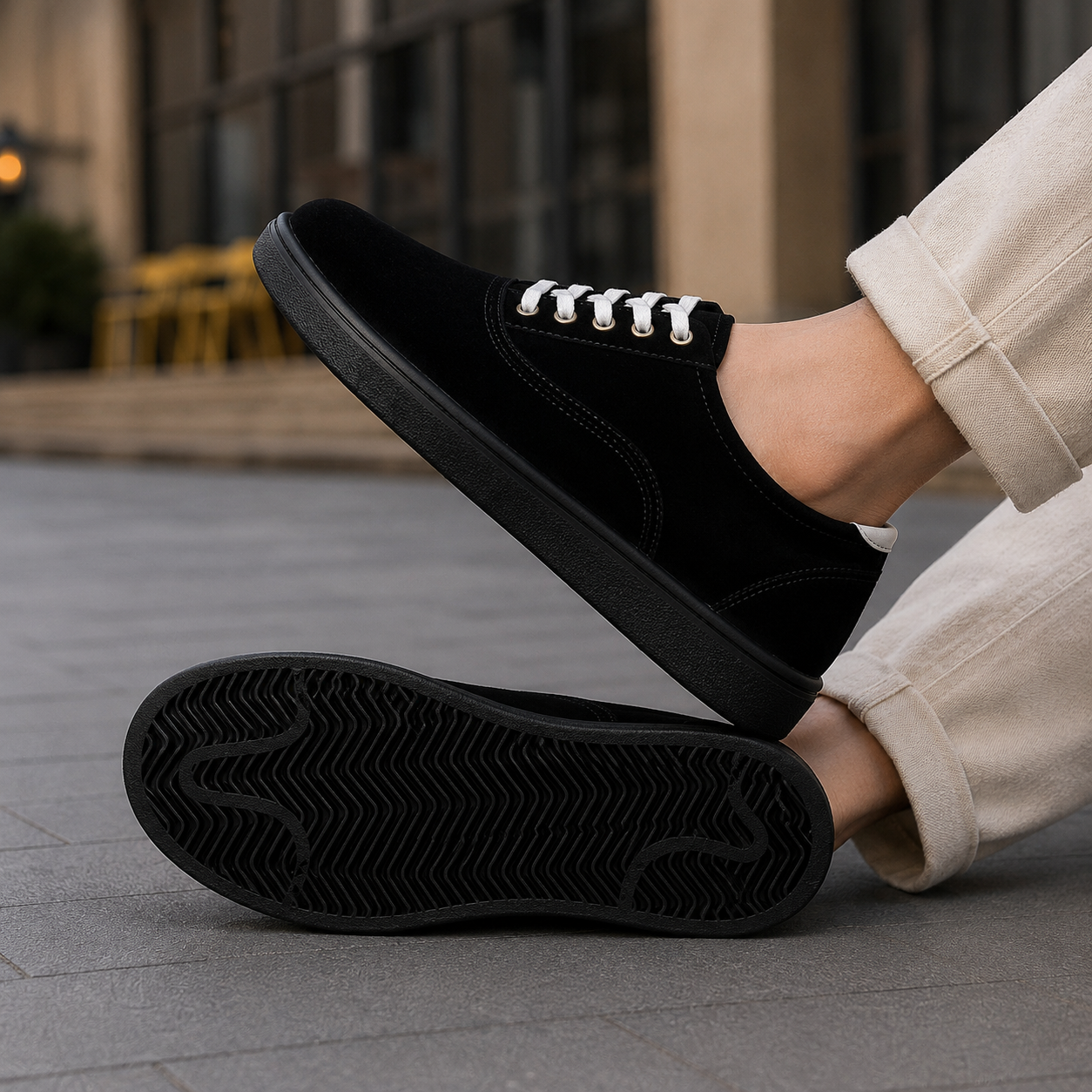 Sneakers Oxford Homme en Daim