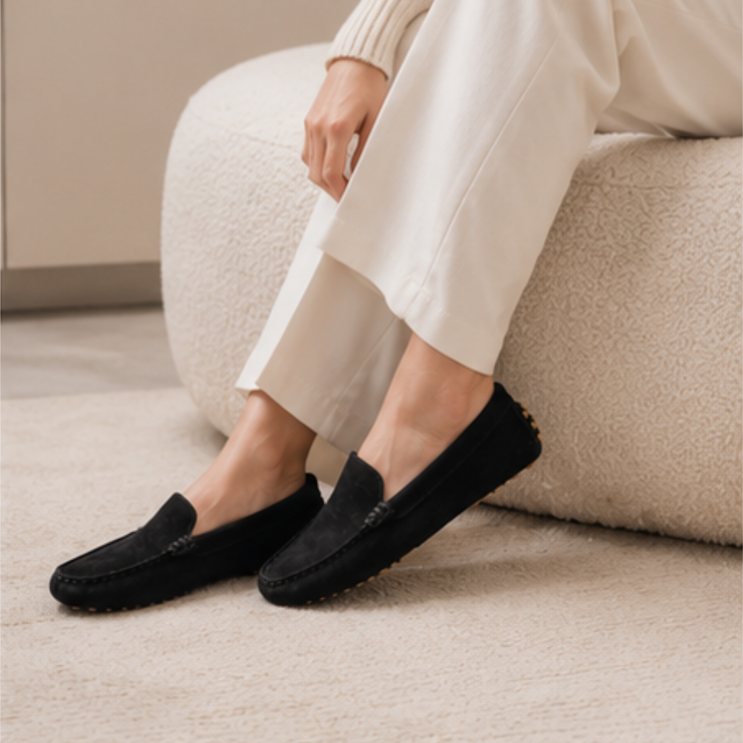 Mocassin Noir Daim