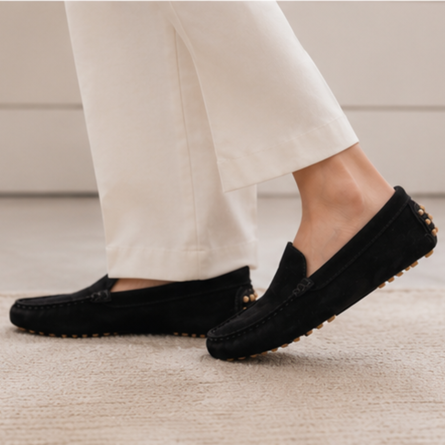 Mocassin Noir Daim