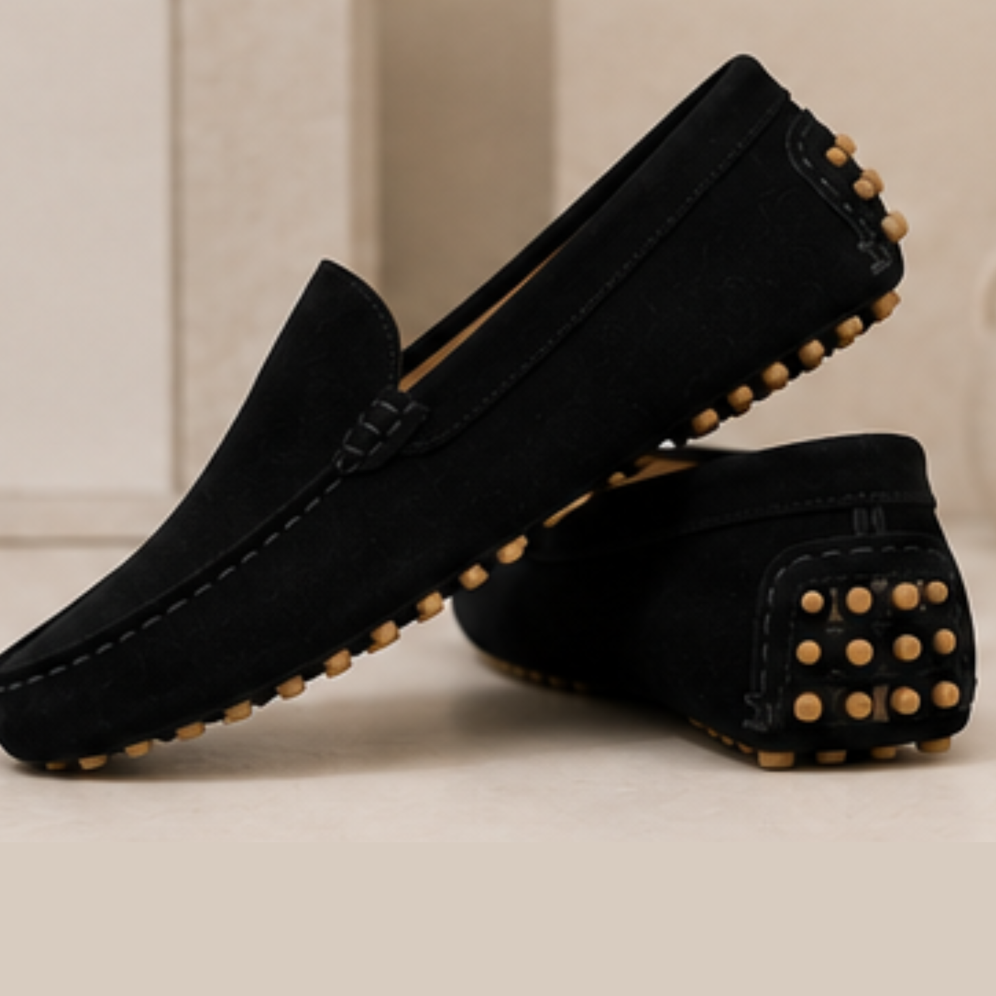 Mocassin Noir Daim