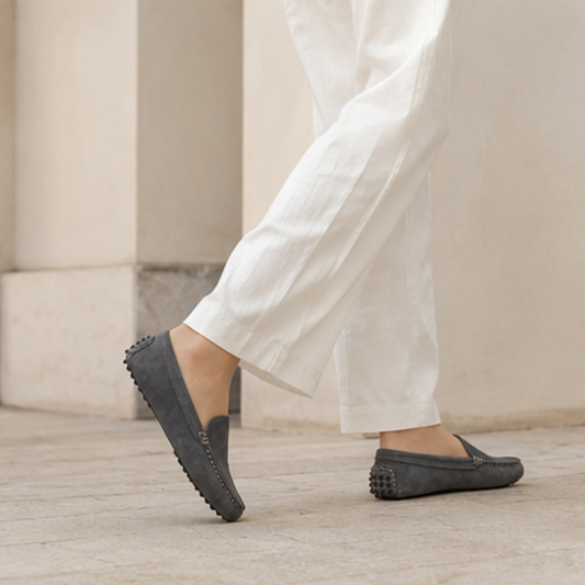 Sienna : mocassin Femme - Daim Gris