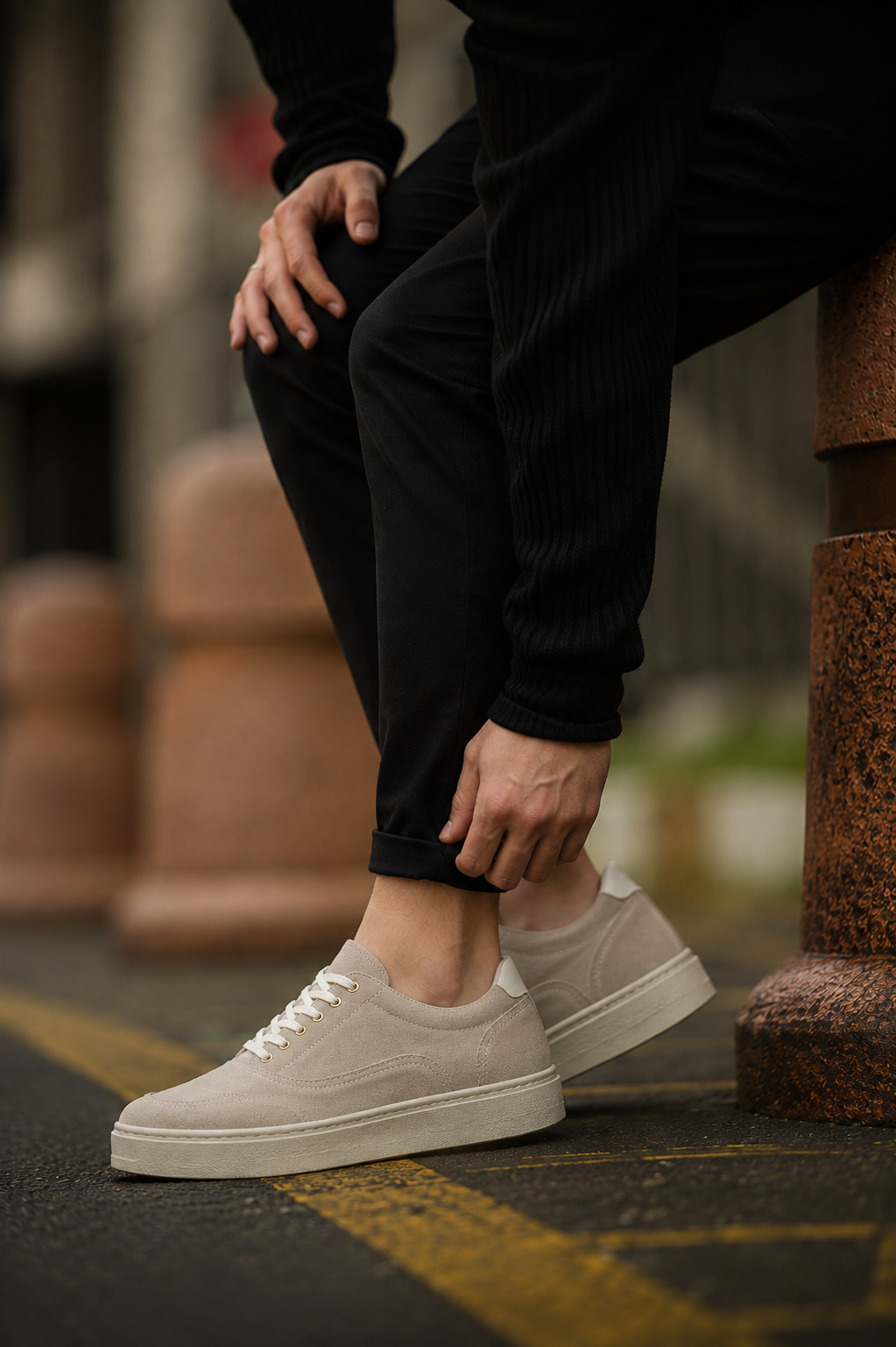 Sneakers Oxford Homme en Daim