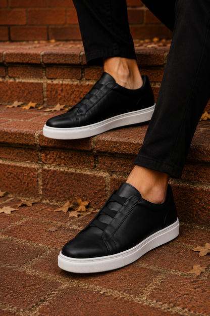 Sneakers Homme en Cuir Sans Lacets Urbano