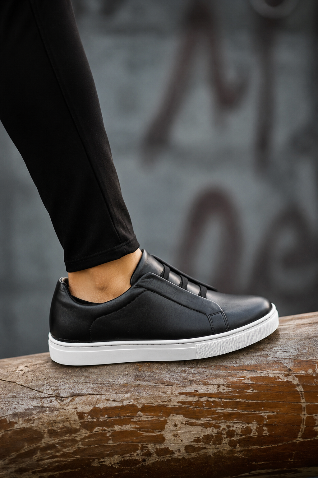 Sneakers Homme en Cuir Sans Lacets Urbano