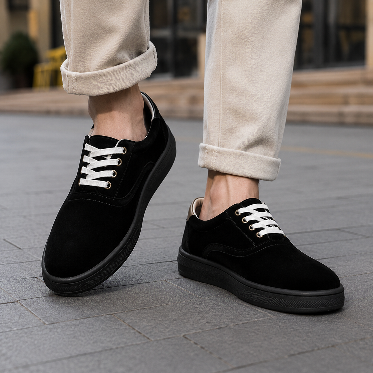 Sneakers Oxford Homme en Daim